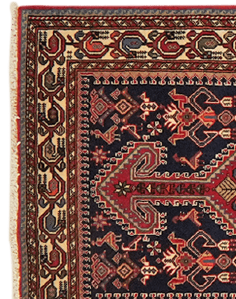 Nasrabad — Hand-knotted, 81x395 cm, Blue, 100% Virgin Wool | View 3