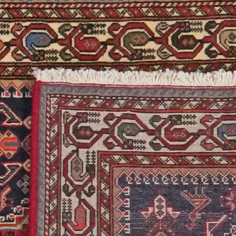 Nasrabad — Hand-knotted, 81x395 cm, Blue, 100% Virgin Wool | View 6