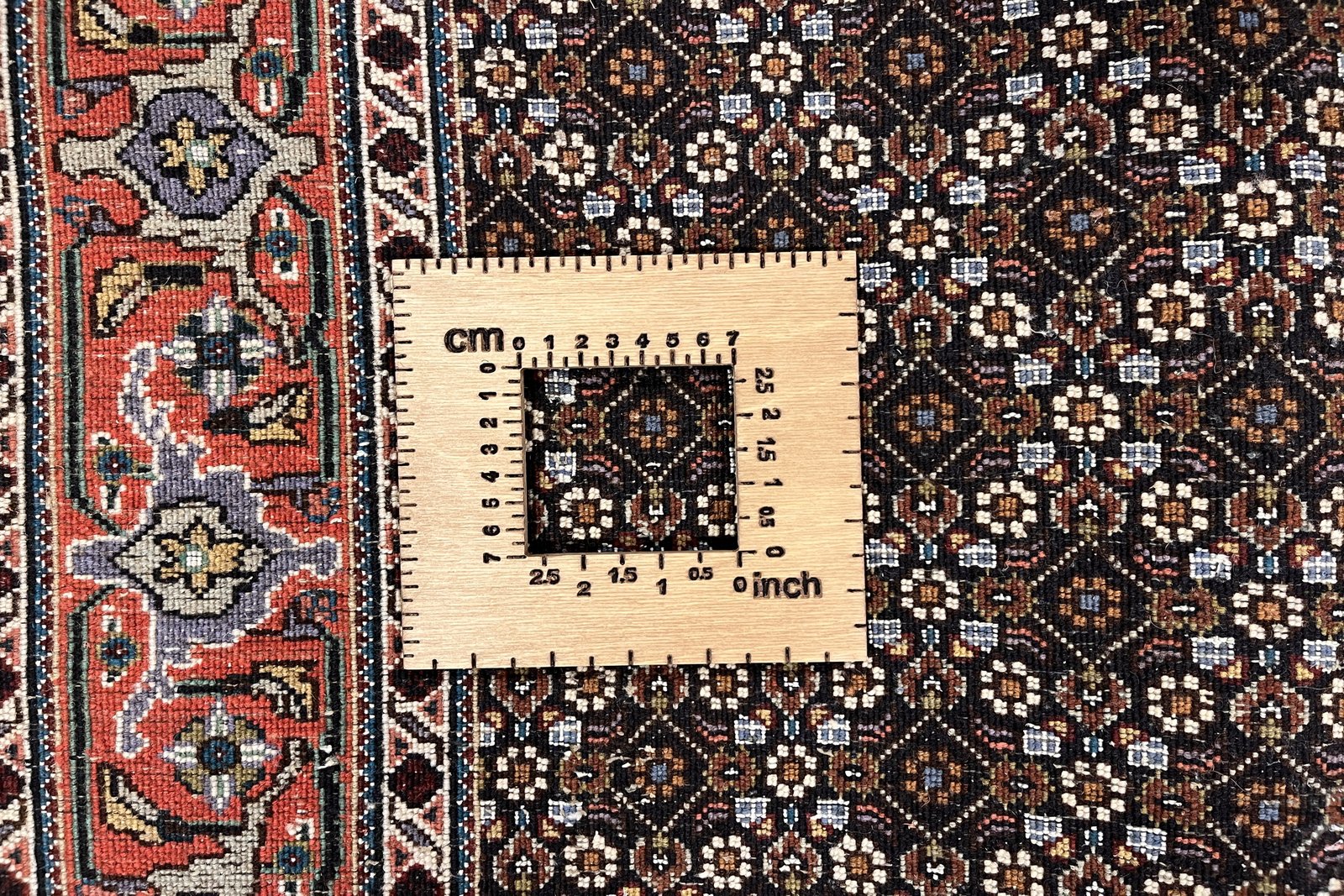Tabriz 40 Raj — Hand-knotted, 103x143 cm, Black, 100% Virgin Wool | View 11