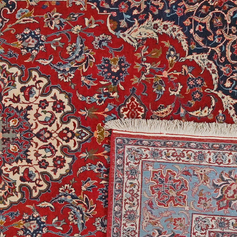 Isfahan — Hand-knotted, 210x300 cm, Red, 100% Virgin Wool | View 6