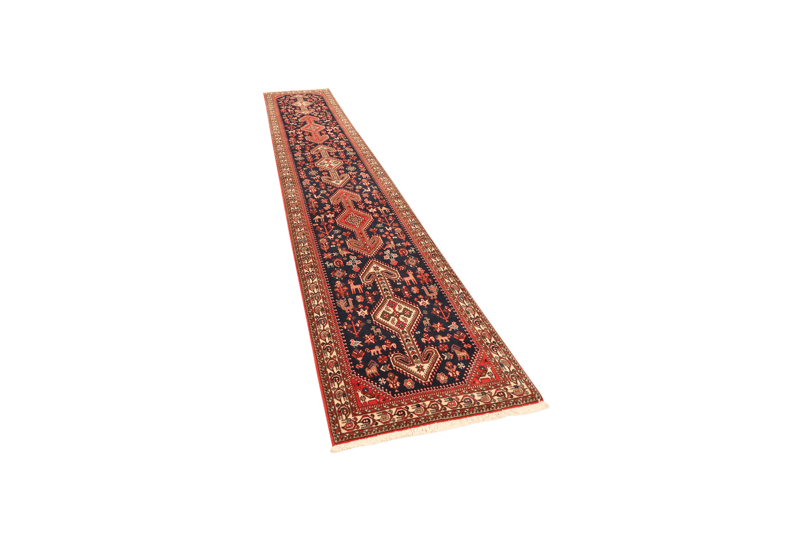 Nasrabad — Hand-knotted, 83x398 cm, Multicolor, 100% Virgin Wool | View 5