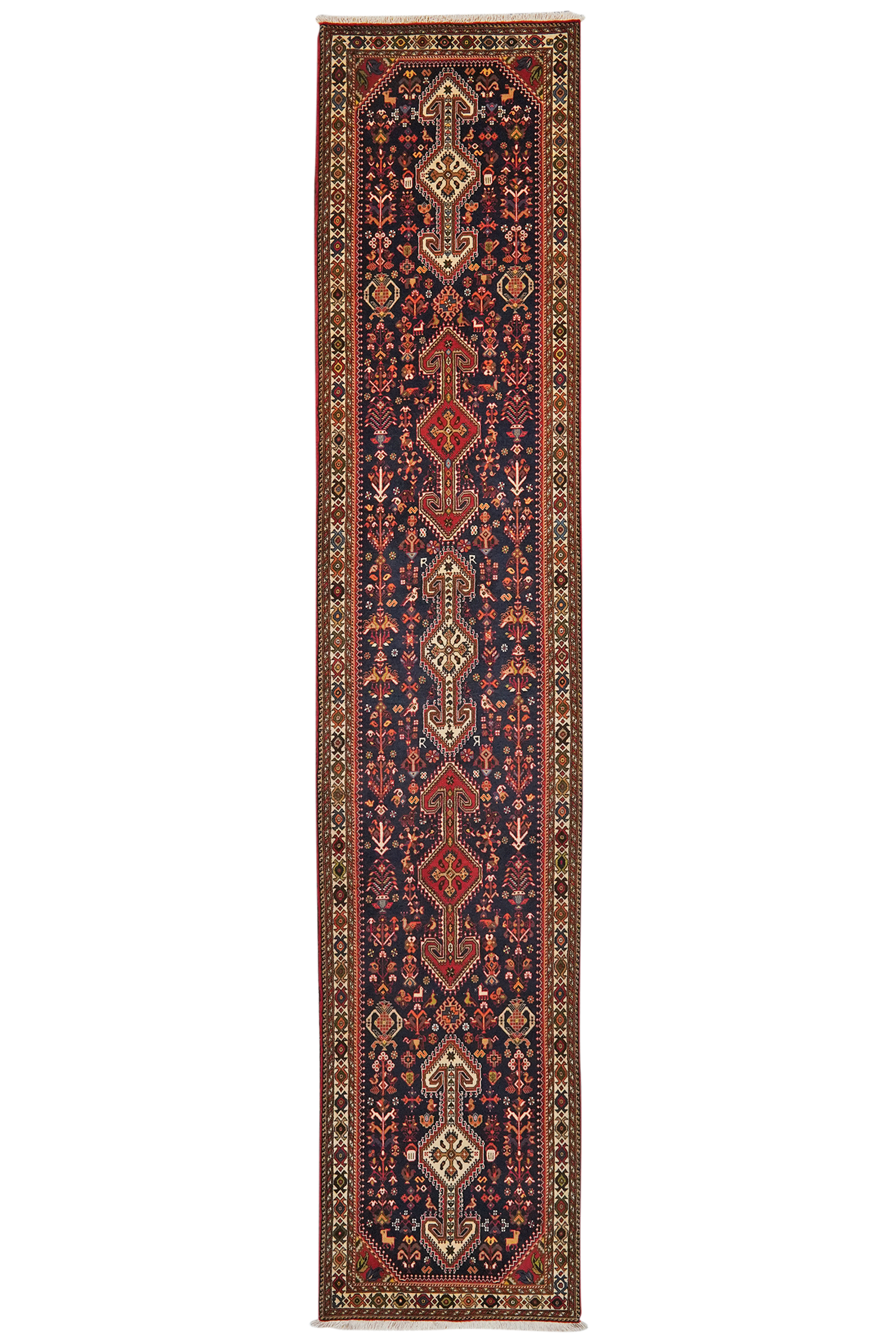 Nasrabad — Handgefertigt, 399x82 cm, Beige, 100% Virgin Wool | Main view