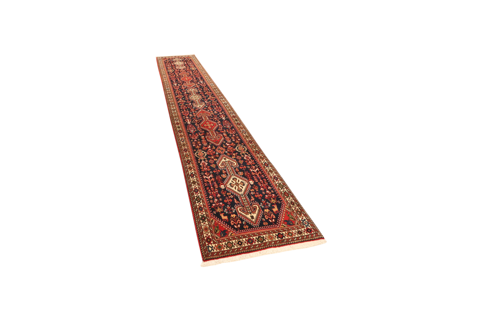 Nasrabad — Handgefertigt, 399x82 cm, Beige, 100% Virgin Wool | View 6