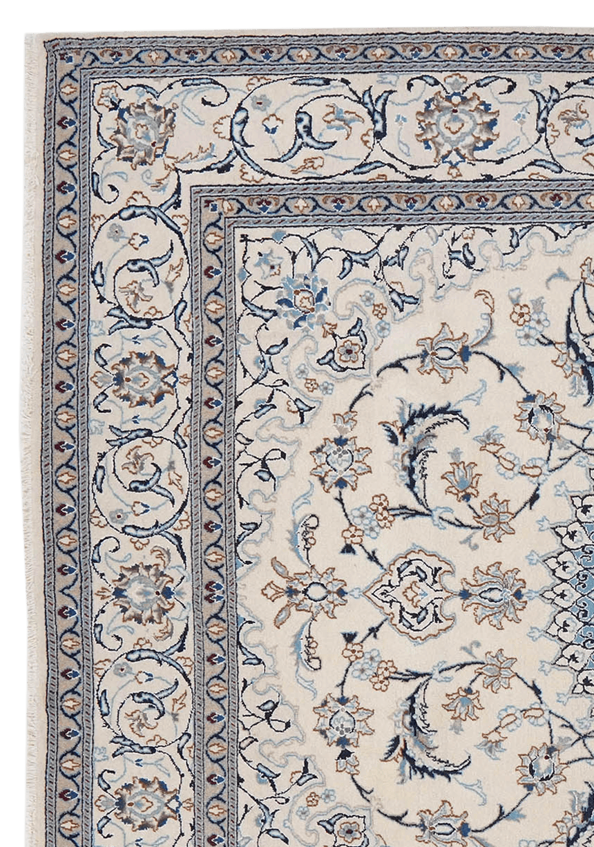 Nain 12La — Hand-knotted, 239x299 cm, Beige, 100% Virgin Wool | View 3