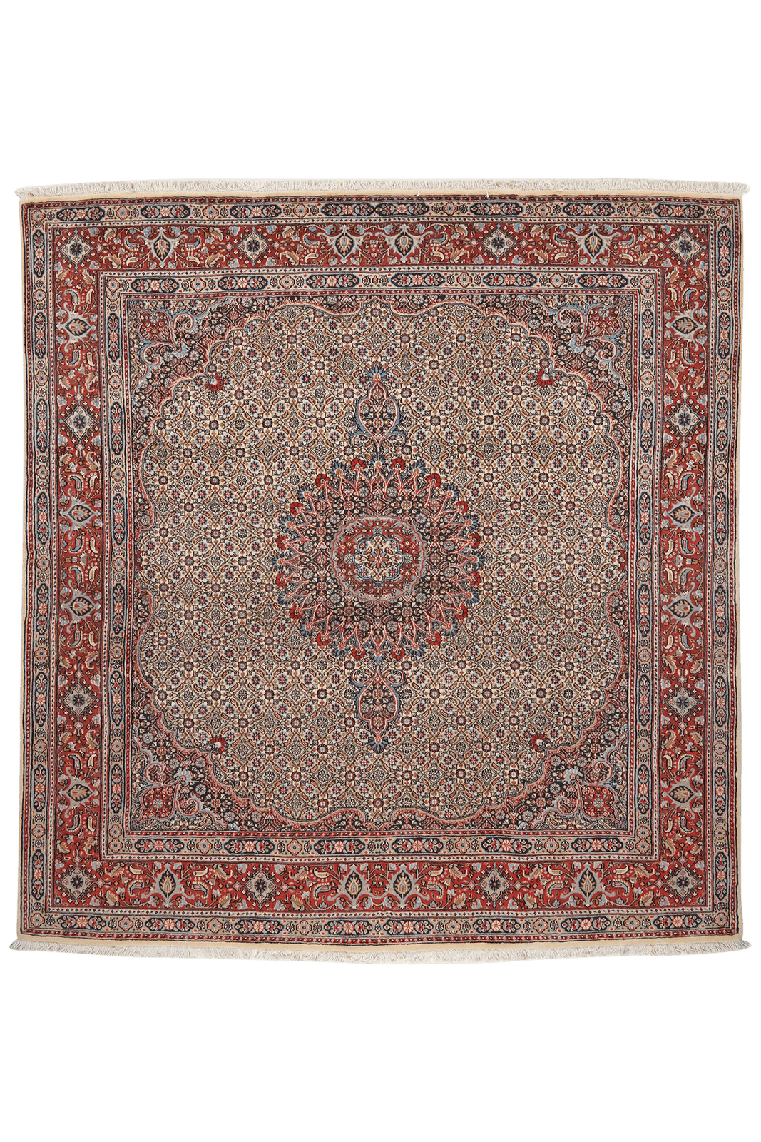 Moud Mahi — Hand-knotted, 198x210 cm, Beige, 100% Virgin Wool | Main view