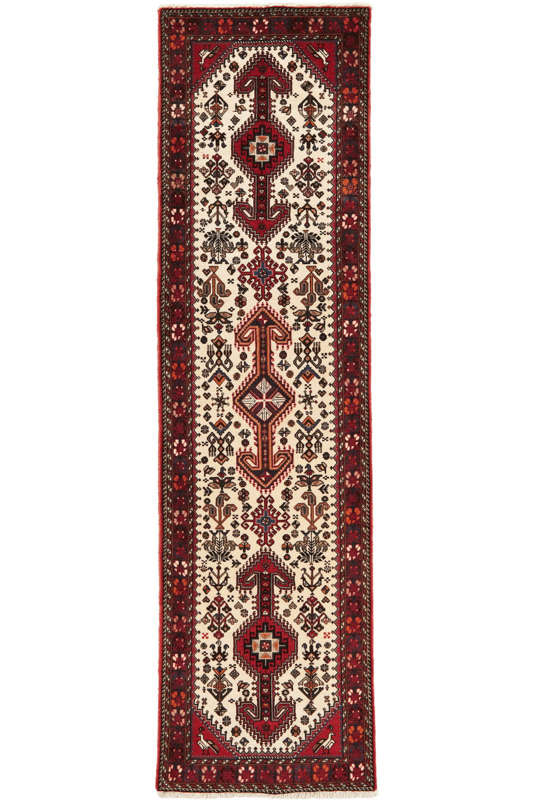Nasrabad — Hand-knotted, 76x294 cm, Beige, 100% Virgin Wool | Main view