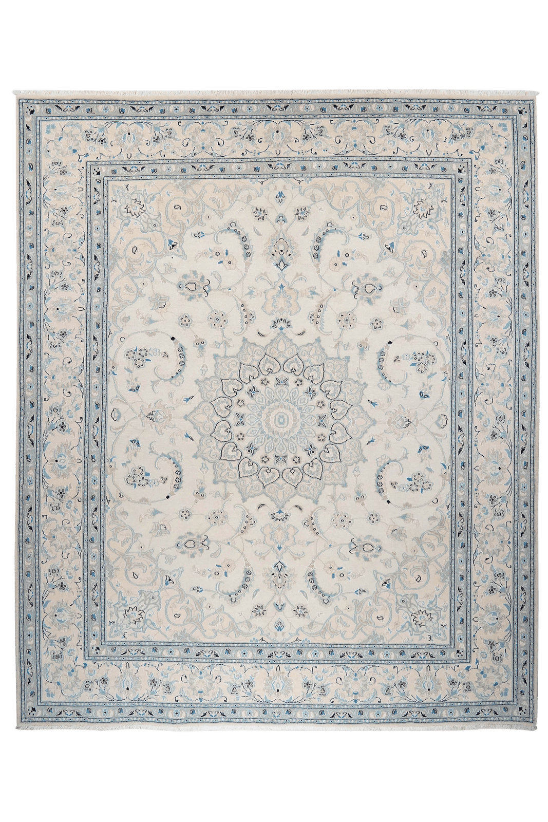 Nain 12La — Hand-knotted, 247x298 cm, Beige, 100% Virgin Wool | Main view
