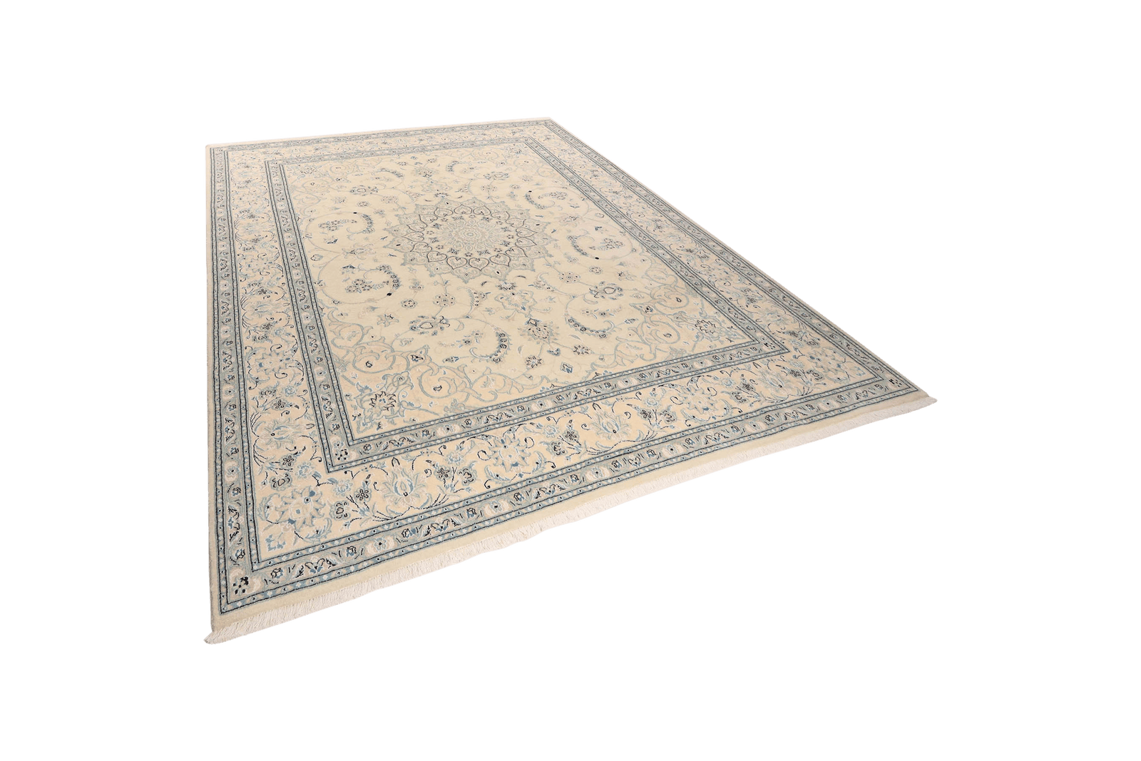 Nain 12La — Hand-knotted, 252x303 cm, Beige, 100% Virgin Wool | View 5