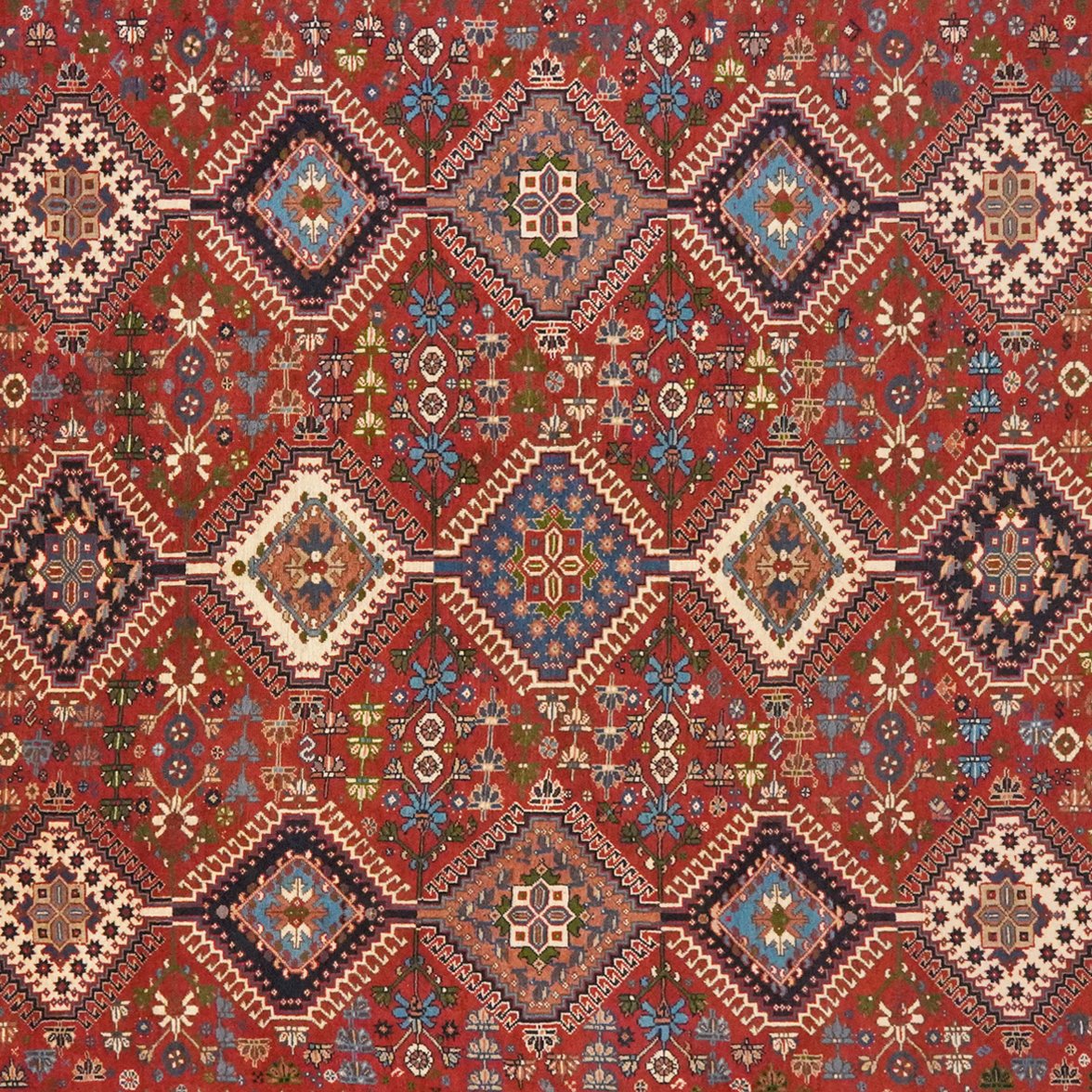 Yalameh — Hand-knotted, 200x242 cm, Red, 100% Virgin Wool | View 4