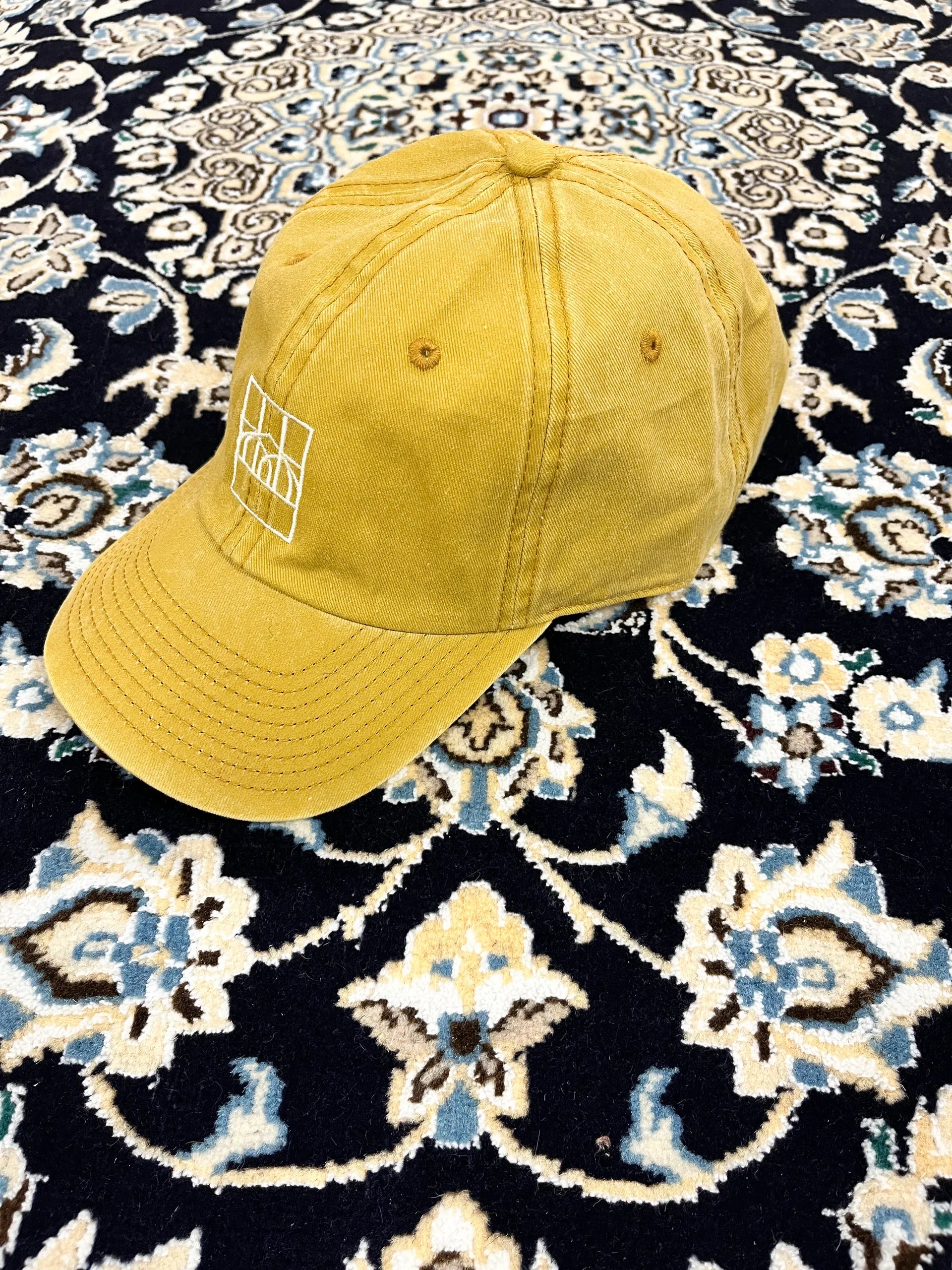 Rugtales Cap Mustard — Handmade  | Back view